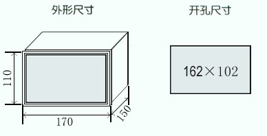 JKL21A系列無(wú)功補(bǔ)償控制器開(kāi)孔尺寸