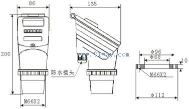 8033系列超聲波液位計外形尺寸