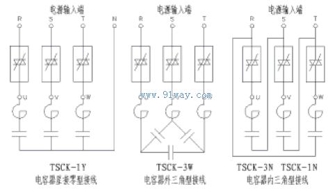 TSCK晶閘管過零投切開關接線圖