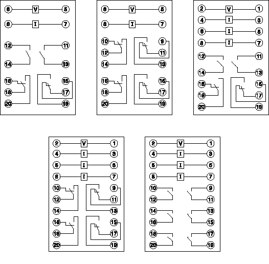 DZB-500Q系列中間繼電器接點(diǎn)圖