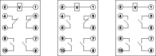 DZ-10Q系列中間繼電器接點圖