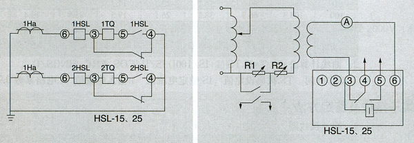 HSL-10系列靜態定時過流繼電器接線圖