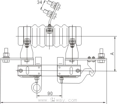 WTRG-0.5系列戶外熔斷器式隔離開關外形尺寸