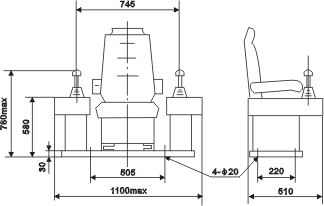 QT18系列起重機(jī)控制臺外形尺寸3