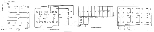 SZH-2A(SQP-1A/Ⅱ)型數字頻率繼電器接線圖