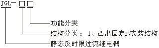 JGL-10系列靜態型過流繼電器型號說明